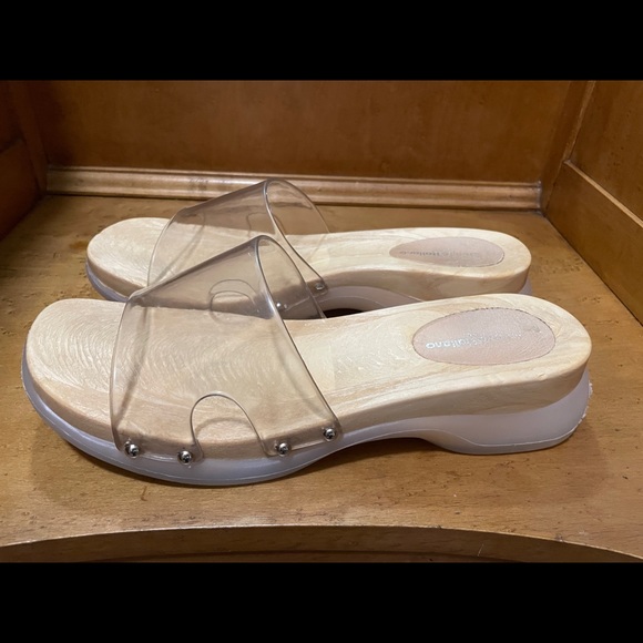 Gruppo Italiano Clear and Wood-Effect Sandals - Picture 3 of 3